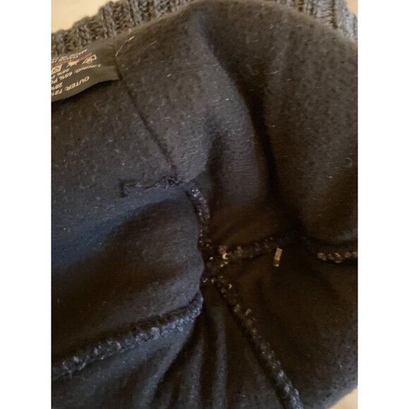 Thinsulate Gray Knit Stocking Ski Hat Cap One Size Fleece Lined - Picture 5 of 6